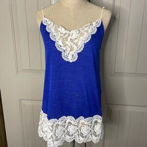 Gorgeous Blue Cami with Lace